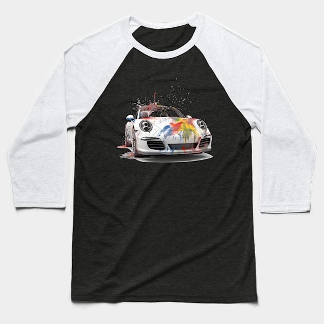 Porche Baseball T-Shirt by Urban Archeology Shop Gallery